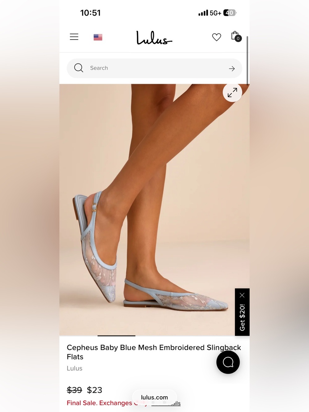 Lulus Lace Mesh Slingback Flats